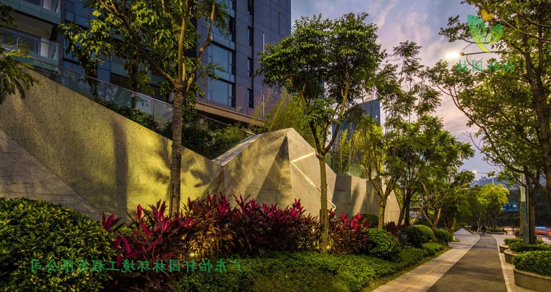 菲律宾网赌担保平台园林深圳博林天瑞小区绿化景观设计实景图